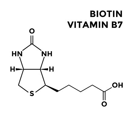 Fórmula química estructura Biotina